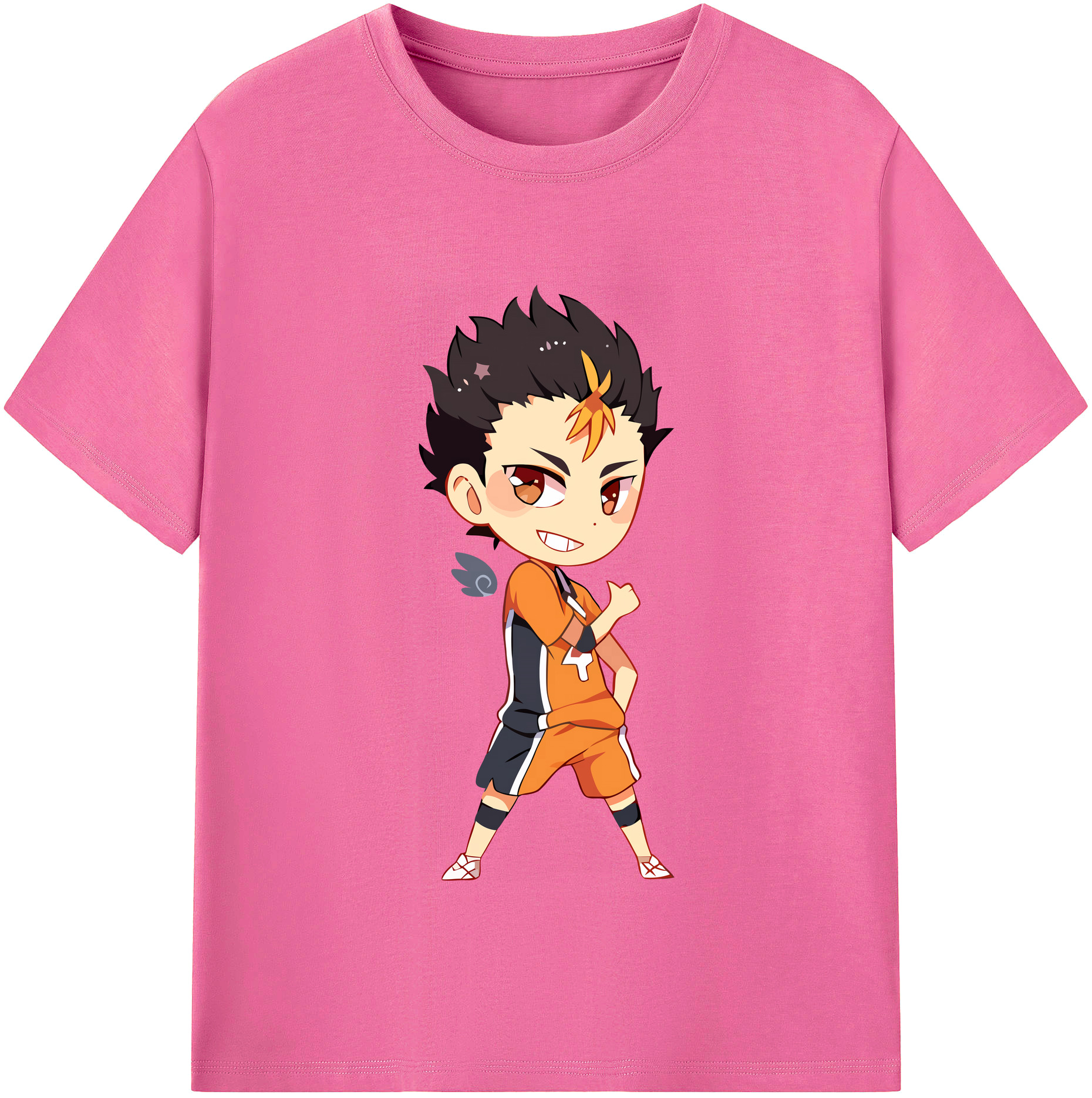 （画像用） ハイキュー!! Haikyu!! レディースカジュアルプリントTシャツ（綿100％）